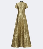 Emilia Wickstead Malinda metallic-effect cloqué gown