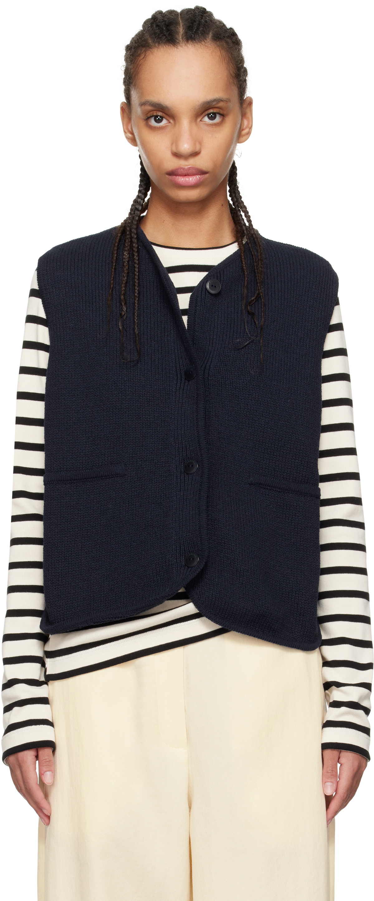 Cordera Navy Cotton Vest