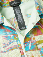 Stone Island Shadow Project - Guayabera Twill-Trimmed Printed Linen Shirt - Multi