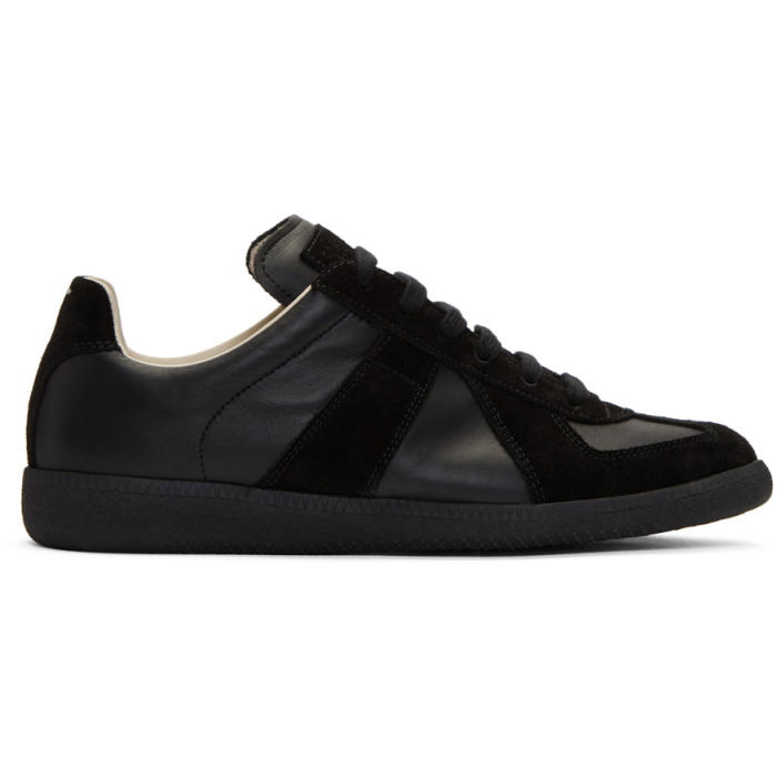 Photo: Maison Margiela Black Replica Sneakers