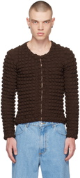 Eckhaus Latta Brown Bubble Cardigan