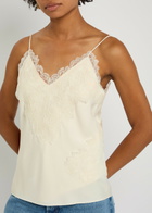 Rohe Lace-appliquéd Satin top Cream