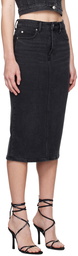 Alexander Wang Black Pencil Midi Skirt