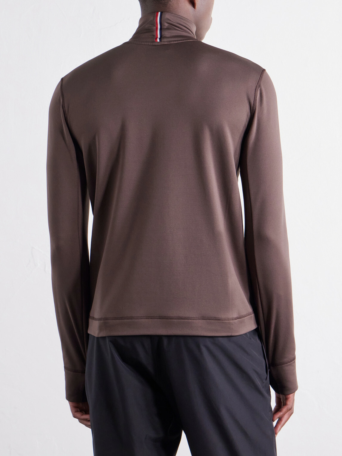 Moncler Grenoble - Slim-Fit Logo-Appliquéd Polartec® Power Grid™ Base Layer - Brown