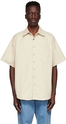 Schnayderman's Beige Cotton Short Sleeve Shirt