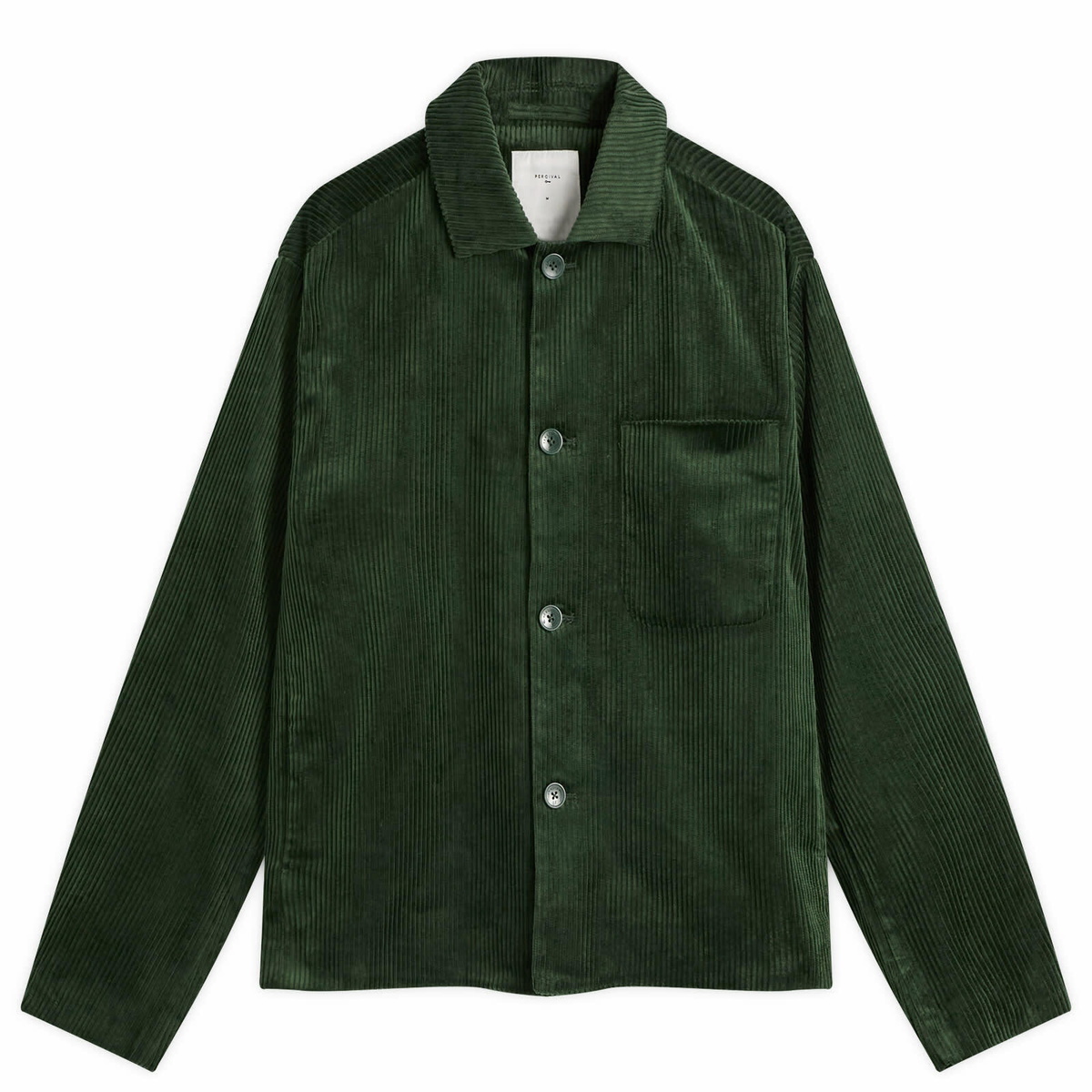 Percival Men's Cord Overshirt in Forest