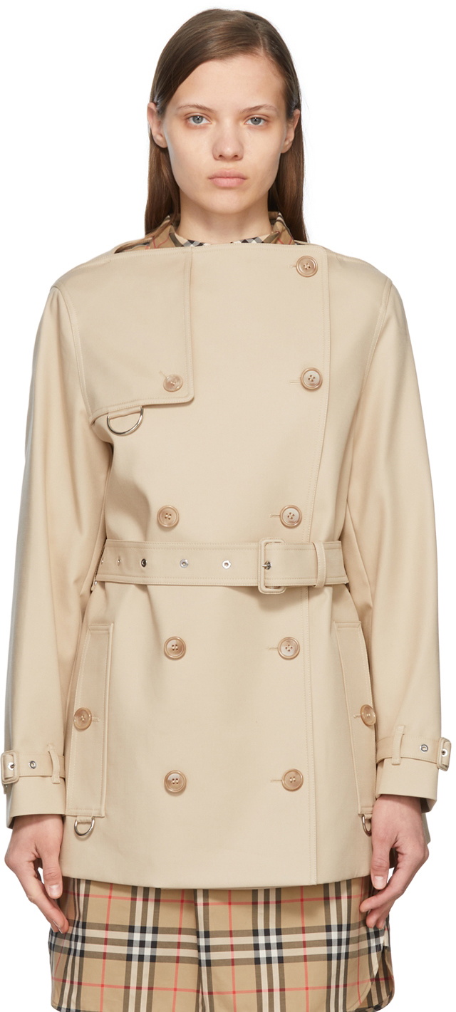Burberry Beige Cotton Trench Coat main image 1
