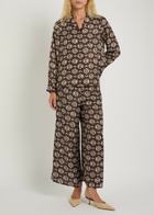 Max Mara Oncia Printed Silk Shirt Brown