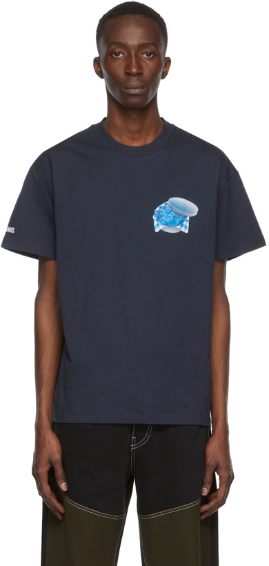 Photo: Jacquemus Navy 'Le T-Shirt Bonbon' T-Shirt