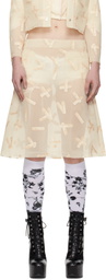 Ashley Williams Off-White Bandaid Midi Skirt