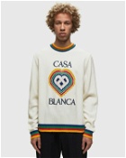 Casablanca Heart Boucle Brand Jumper White - Mens - Pullovers