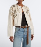 Veronica Beard Emeren embroidered cotton jacket