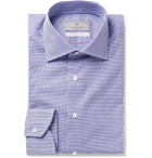 Canali - Slim-Fit Cutaway-Collar Gingham Cotton-Poplin Shirt - Blue