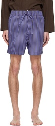 Tekla Blue Boro Pyjama Shorts