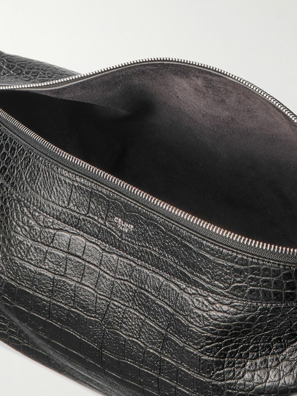 CELINE - Romy Large Croc-Effect Leather Messenger Bag