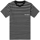 Uniform Experiment Men's Embroidery Logo Stripe T-Shirt in Black/White