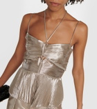 Altuzarra - Justin halterneck lamé top