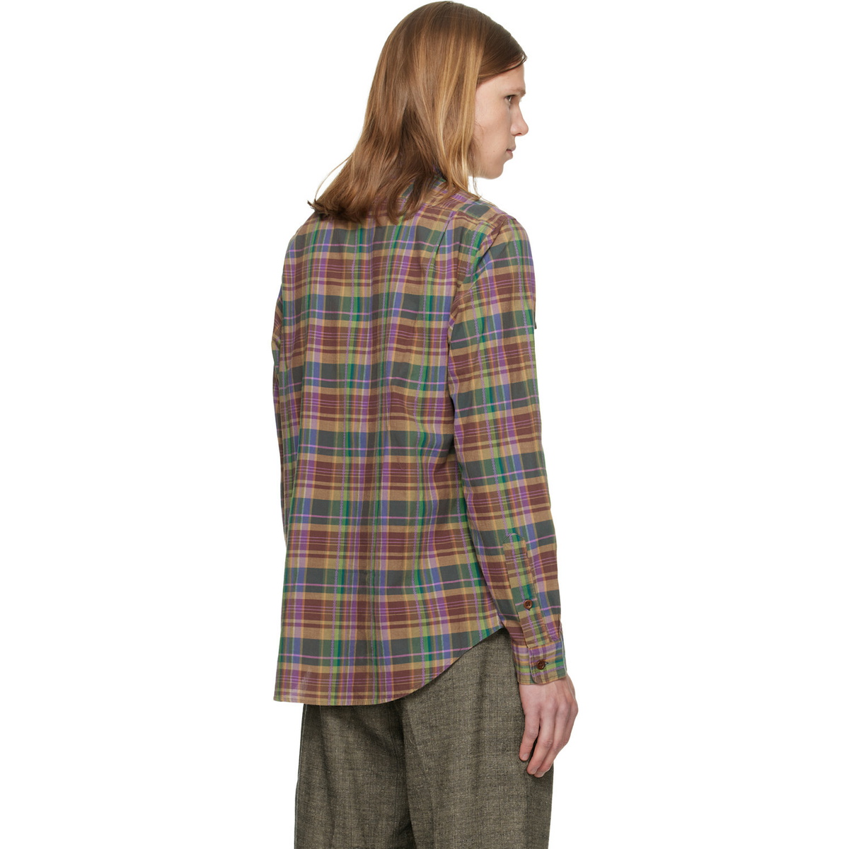 Polo Ralph Lauren Green & Brown Bleeding Madras Sport Shirt