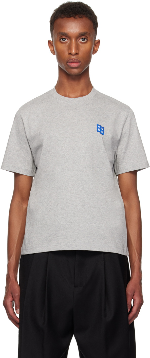 ★【Ader Error】 Sig; TRS Tag T-Shirt 01★ ADER error Gray TRS Tag 01 T-shirt ADER error