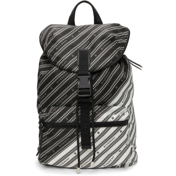Photo: Givenchy Black and White Chain Backpack