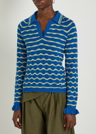 Damson Madder Silvia Cotton and Wool-blend Jumper Blue
