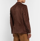 AMI - Green Cotton-Corduroy Suit Jacket - Brown
