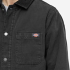 Dickies Men's Duck Canvas Chore Coat in Stonewashed Black