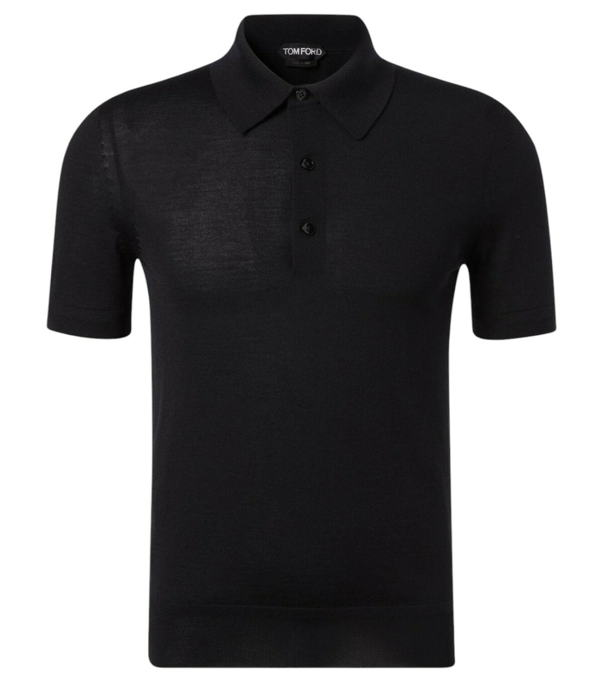 TOM FORD - Honeycomb-Knit Silk and Cotton-Blend Polo Shirt