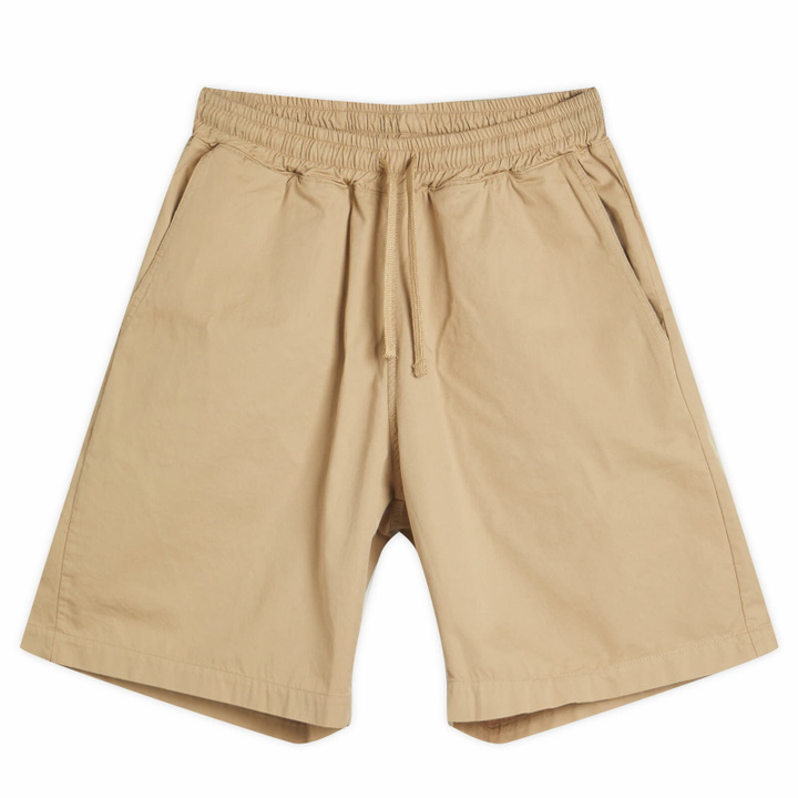 Photo: Universal Works Men's Military Shirting Simple Shorts in Sand