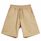 Universal Works Men's Military Shirting Simple Shorts in Sand