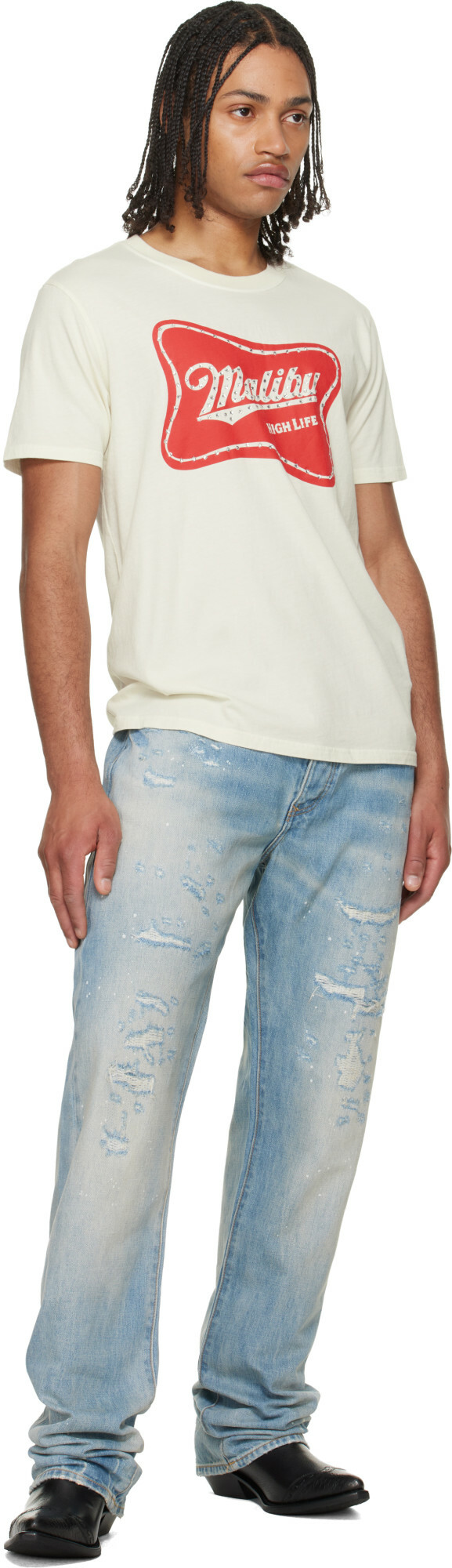 COÛT DE LA LIBERTÉ Blue Bobby Selvage Relaxed Jeans