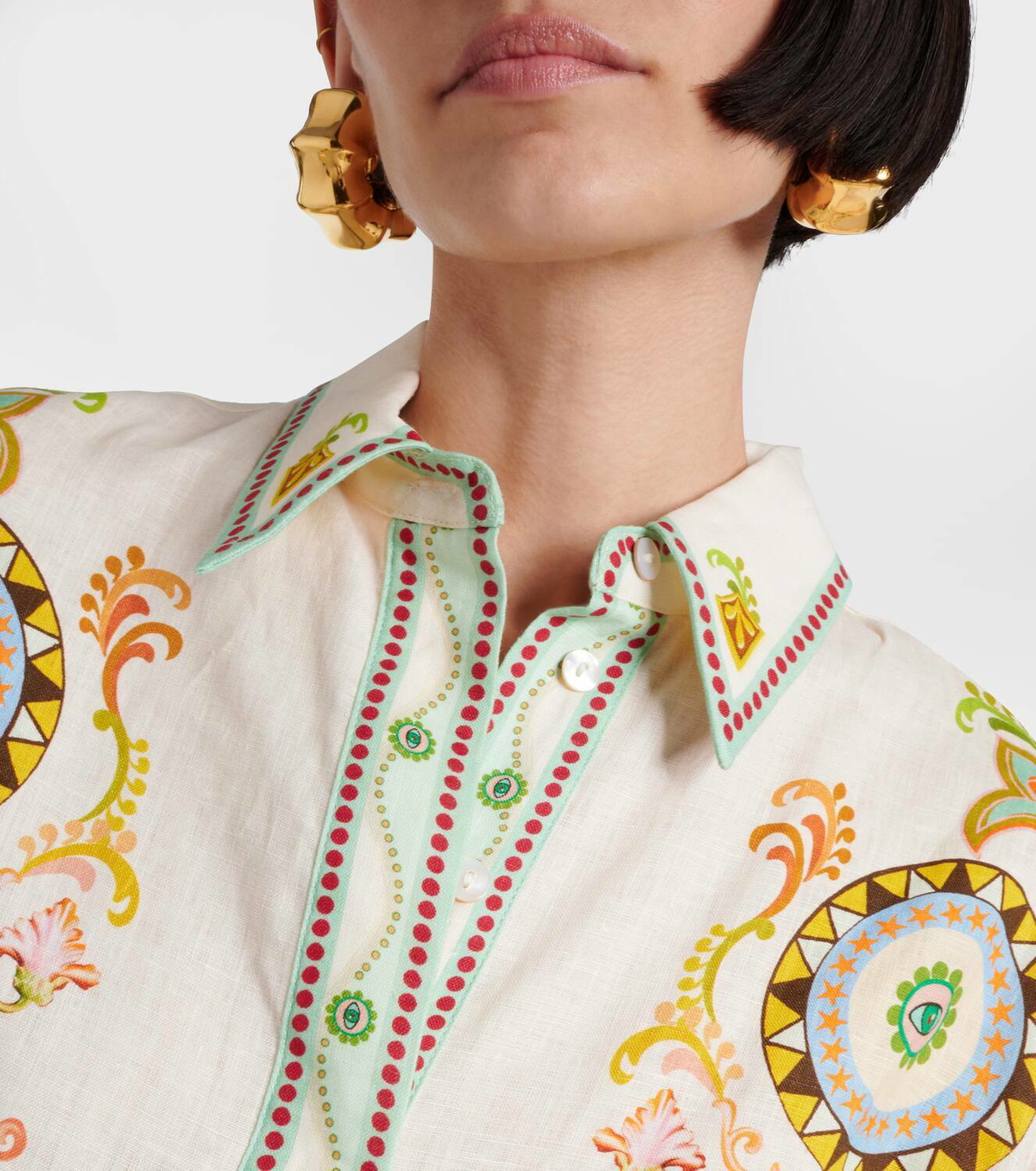 Alémais Pinball printed linen shirt ALÉMAIS