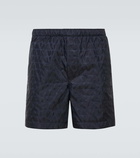 Valentino Logo jacquard swim trunks