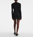 Miu Miu Logo cotton jersey minidress