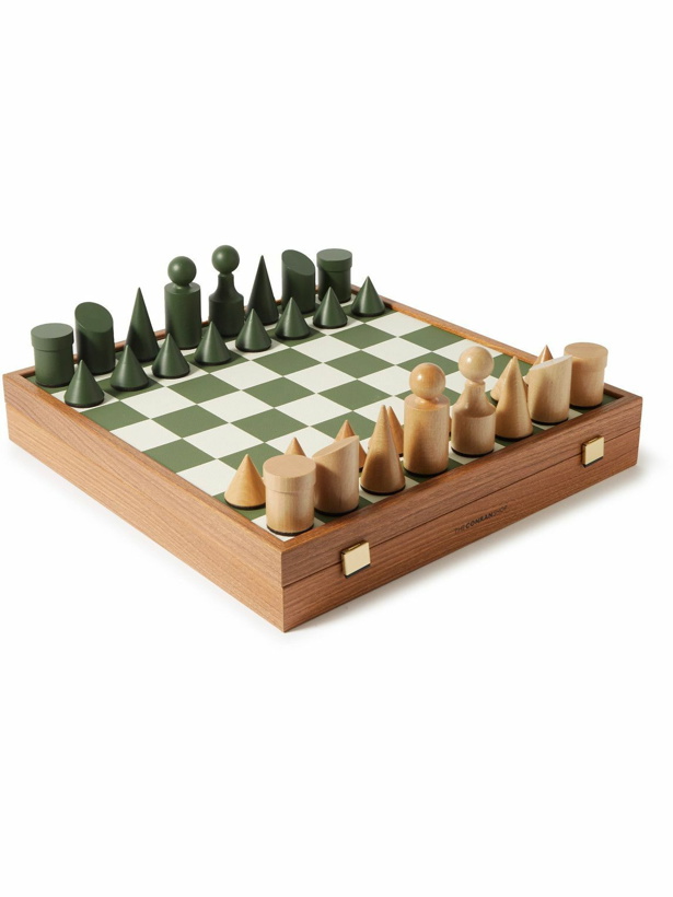 Photo: The Conran Shop - Oak, Faux Leather and Felt Chess Set