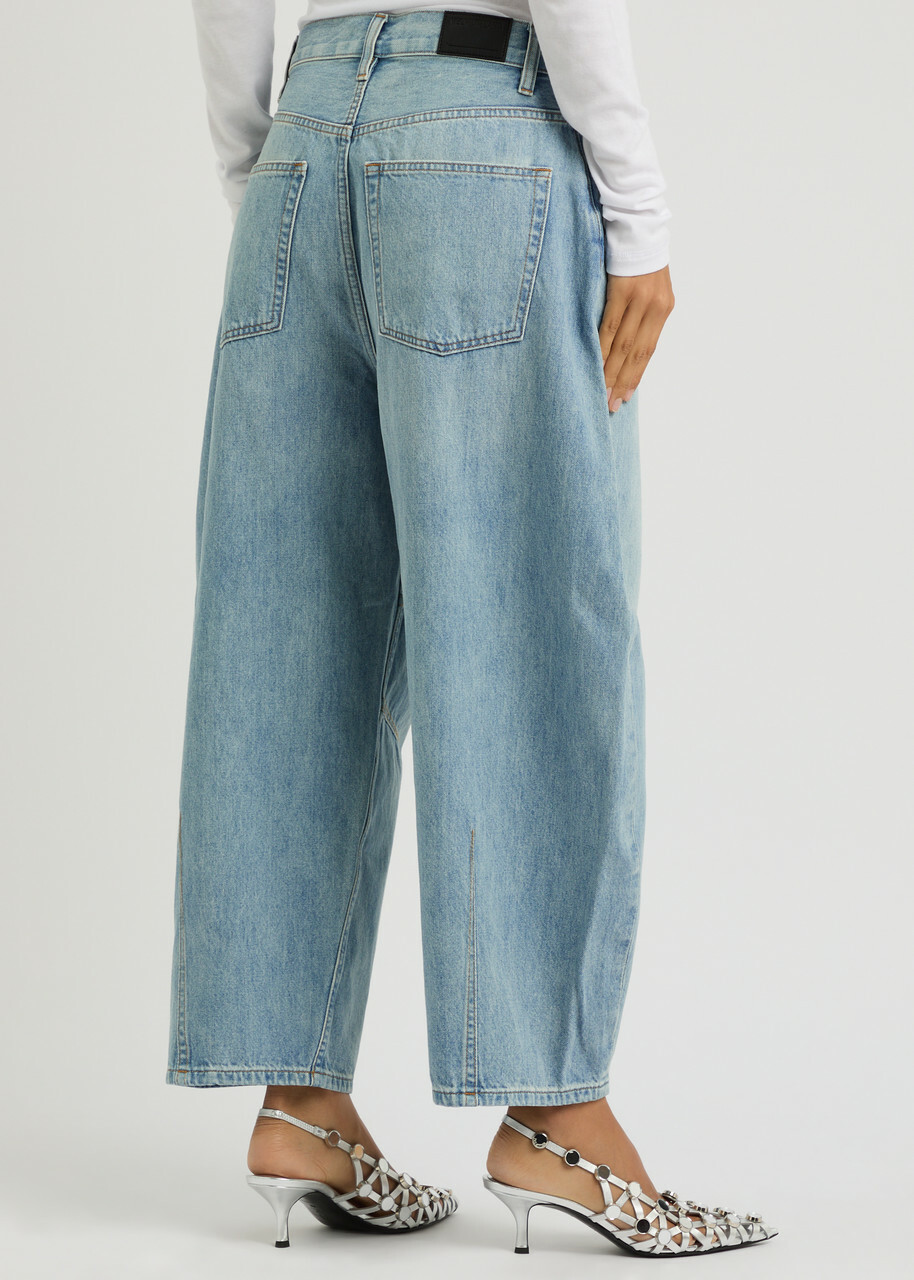 Helmut Lang Cocoon Cropped Barrel-leg Jeans Light Blue Helmut Lang