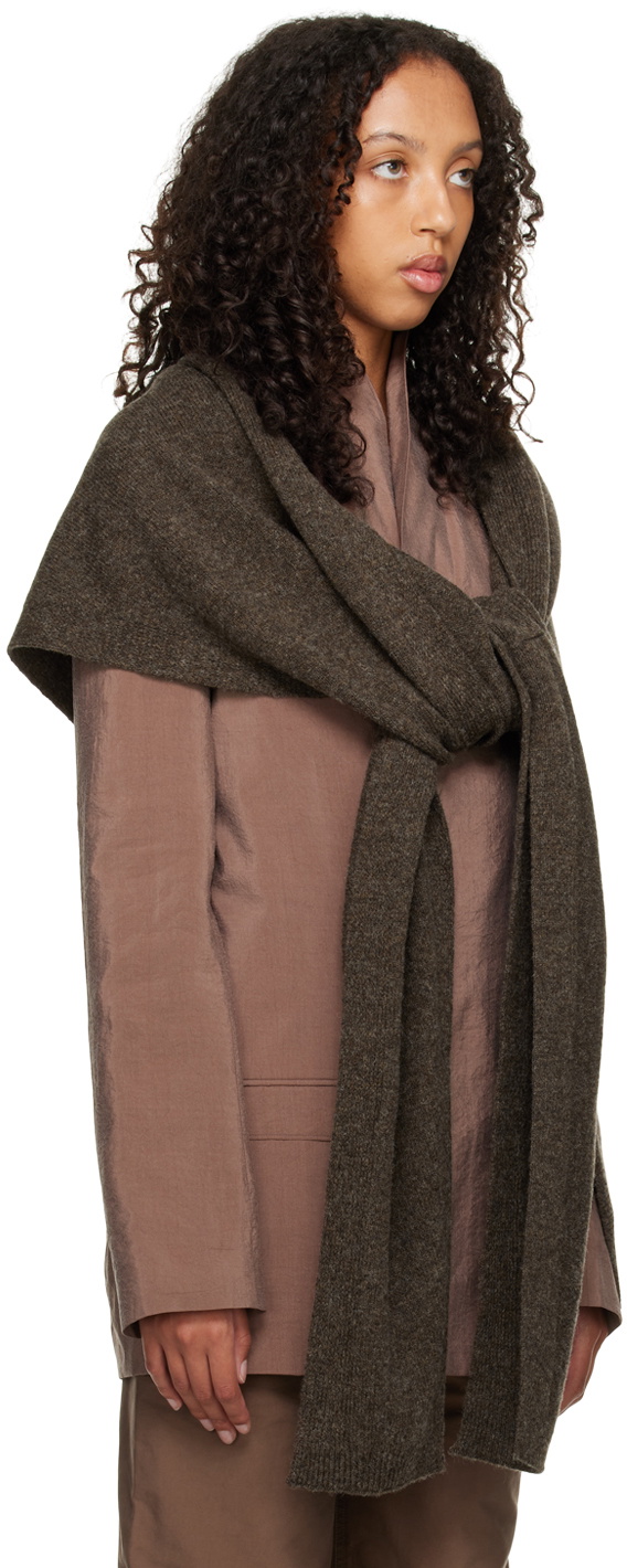 LEMAIRE (ルメール) WRAP SCARF BROWN Lemaire Brown Wrap Scarf Lemaire