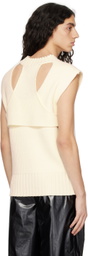 ANDREĀDAMO Off-White Layered Back Vest