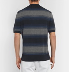 rag & bone - Striped Cotton and Cashmere-Blend Polo Shirt - Gray