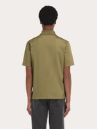 Ferragamo Mens Short-sleeved polo shirt with pocket detail in Green
