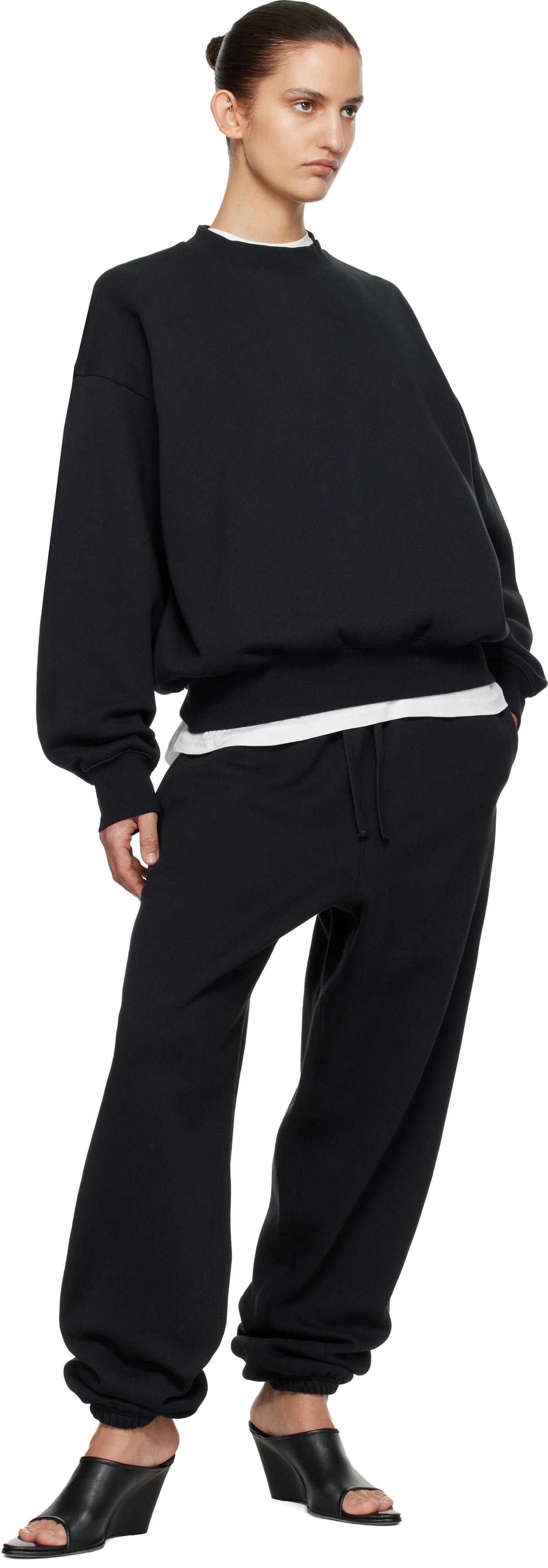 Fear of God ESSENTIALS Black Classic Crewneck Sweatshirt