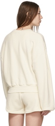HALFBOY Off-White Crew Over Cropped Sweatshirt