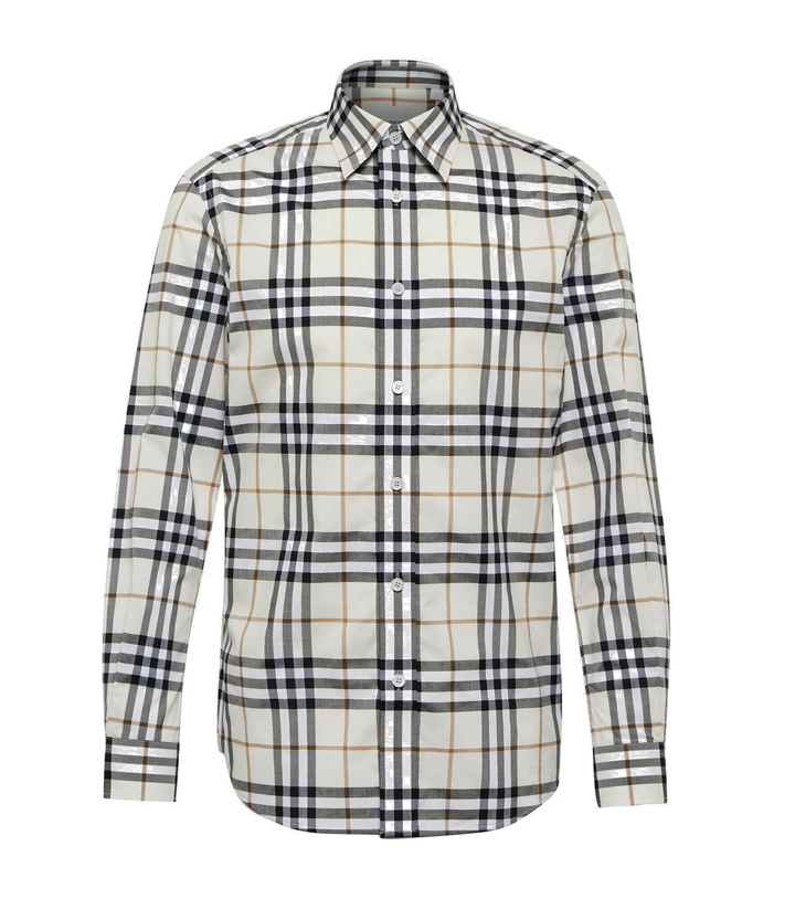 Photo: Burberry - Checked cotton shirt