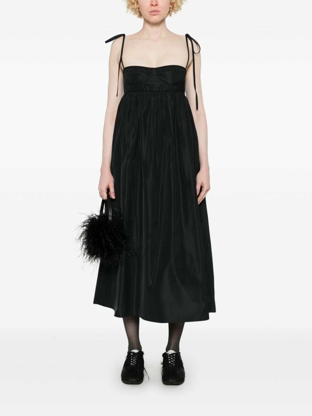 chinese dress ladies Rent or Hire Designer Dresses | SIR The Label Alena Maxi Dress - Black main image 0