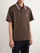 Needles - Logo-Appliquéd Cotton-Piqué Polo Shirt - Brown