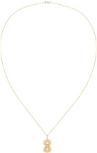 BRENT NEALE Gold Bubble Number 8 Necklace