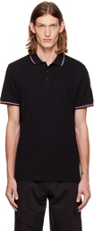 Moncler Black Stripe Accent Polo