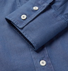 Brunello Cucinelli - Slim-Fit Button-Down Collar Cotton-Chambray Shirt - Men - Blue