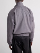 SAGE NATION - Fossil Ruched Panelled Twill Blouson Jacket - Gray