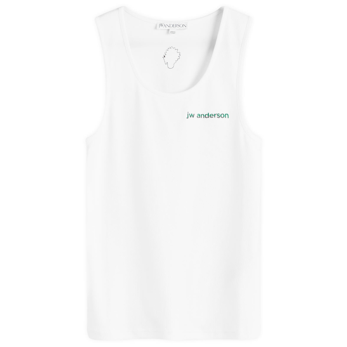 ベスト・ジレ JW ANDERSON Women Vests JO0248PG1717001 White JW Anderson Women's Chest Logo Embroidery Vest in White JW